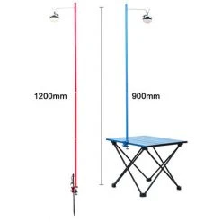 TANCYCO Tente D'extérieur Camping Lumière Rack Multifonctionnel Portable Pliant En Alliage D'aluminium Lampe Stand Camping Pêche Lumière Lampe Stand Amovible Lamp Pole Light Hanging Rack (Rouge) -Pergola Soldes 66645880 2