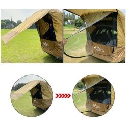 TANCYCO Tente De Voiture étanche Extérieur Auvent De Voiture Abri Soleil Pliant Camping Auvent Ultraléger Plage Pare-soleil Tente De Voiture Robuste Pour Camping Voyage Famille Activités De Plein Air (marron-3) 9 TANCYCO Tente De Voiture étanche Extérieur Auvent De Voiture Abri Soleil Pliant Camping Auvent Ultraléger Plage Pare-soleil Tente De Voiture Robuste Pour Camping Voyage Famille Activités De Plein Air (marron-3) -Pergola Soldes 66645895 3
