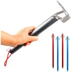 TANCYCO Tente De Camping Peg Marteau Camping En Plein Air Tente De Randonnée Auvent Auvent Piquet Marteau Avec 4 Piquets