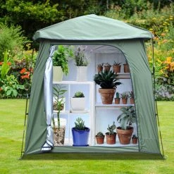 TANCYCO Abri De Rangement Extérieur étanche Pour Vélos, Tente De Vélo Robuste, Gain De Place, Housse De Rangement Pour Outils De Jardin, Sac à Dos, Abri (vert A) -Pergola Soldes 66645906 2