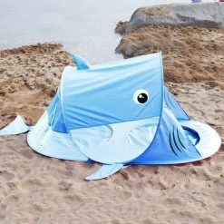 TANCYCO Tente De Camping En Plein Air Tente De Jeu Amusante Tente De Requin Sans Installation Pour Garçons Et Filles Tente De Plage Pour Bébé Tente De Terrain De Jeu Pour Enfants Pare-soleil De Plage Abri De Soleil Avec Piscine Pour Camping Beach Backyard (Bleu, -Pergola Soldes 66645920 3