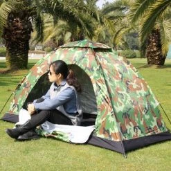 TANCYCO Tente De Camping En Plein Air Tente Portable Résistante à L'eau Tente Pour Personne Seule Avec Porte En Maille Et Fenêtre Sac De Transport Pour Camping Randonnée Pêche En Intérieur -Pergola Soldes 66645960 2