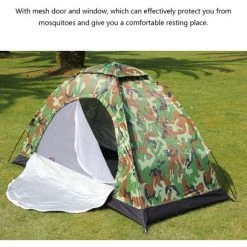 TANCYCO Tente De Camping En Plein Air Tente Portable Résistante à L'eau Tente Pour Personne Seule Avec Porte En Maille Et Fenêtre Sac De Transport Pour Camping Randonnée Pêche En Intérieur -Pergola Soldes 66645960 4