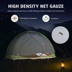 TANCYCO 4 Saisons 1 Personne Double Couche Tente De Randonnée Pliante Haute Et Basse Utilisation Tente De Camping Loin Du Sol Extérieur Moustiquaire Tente Pour La Maison Camping Randonnée Voyage Plage Arrière-cour Randonnée -Pergola Soldes 66645972 4