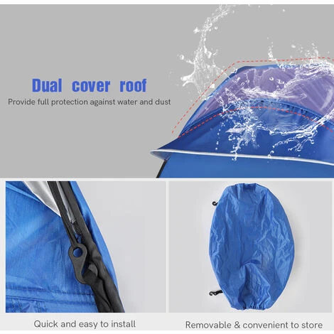 TANCYCO Tente De Camping En Plein Air Tente De Pêche Pop-up Tente De Protection UV Abri De Pluie Instantané Automatique Pour Camping En Plein Air Vélo Randonnée Plage Avec Sac De Transport (Bleu, 150*150*190cm) 4 TANCYCO Tente De Camping En Plein Air Tente De Pêche Pop-up Tente De Protection UV Abri De Pluie Instantané Automatique Pour Camping En Plein Air Vélo Randonnée Plage Avec Sac De Transport (Bleu, 150*150*190cm) – Image 2