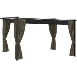 VidaXL Belvédère 4x3 M Taupe - Taupe