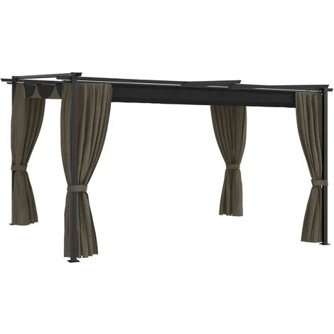 VidaXL Belvédère 4x3 M Taupe - Taupe 3 VidaXL Belvédère 4x3 M Taupe - Taupe