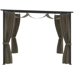 VidaXL Belvédère 4x3 M Taupe - Taupe 10 VidaXL Belvédère 4x3 M Taupe - Taupe -Pergola Soldes 66685398 4