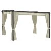 VidaXL Belvédère 4x3 M Crème - Crème 1 VidaXL Belvédère 4x3 M Crème - Crème -Pergola Soldes 66685399 1