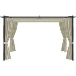 VidaXL Belvédère 4x3 M Crème - Crème 8 VidaXL Belvédère 4x3 M Crème - Crème -Pergola Soldes 66685399 2