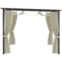 VidaXL Belvédère 4x3 M Crème - Crème 10 VidaXL Belvédère 4x3 M Crème - Crème -Pergola Soldes 66685399 4