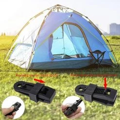 GRID COOL Clip De Tente Multifonctionnel Pinces De Tente En Plastique Clip De Bâche Pour L'extérieur Camping Activités Et Randonnée 12 Pièces (Multicolore) -Pergola Soldes 66757941 3