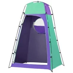 TANCYCO Tente D'abri De Confidentialité Portable Douche Extérieure Toilettes Vestiaire Tente Avec Fond Amovible Pour Camping Plage Photographie (violet Et Vert)