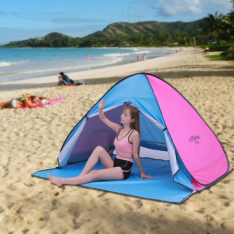 TANCYCO Tente De Camping En Plein Air Pop-up Fun-Play Tent Tente Instantanée Automatique Tente De Protection UV Auvent Pare-soleil Pour Camping Plage Arrière-cour (M, Jaune Et Rose) 4 TANCYCO Tente De Camping En Plein Air Pop-up Fun-Play Tent Tente Instantanée Automatique Tente De Protection UV Auvent Pare-soleil Pour Camping Plage Arrière-cour (M, Jaune Et Rose) – Image 2