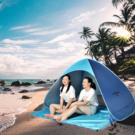 TANCYCO Tente De Camping En Plein Air Pop-up Fun-Play Tent Tente Instantanée Automatique Tente De Protection UV Auvent Pare-soleil Pour Camping Plage Arrière-cour (rose Et Bleu, M) 6 TANCYCO Tente De Camping En Plein Air Pop-up Fun-Play Tent Tente Instantanée Automatique Tente De Protection UV Auvent Pare-soleil Pour Camping Plage Arrière-cour (rose Et Bleu, M) – Image 4