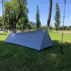 TANCYCO Tente De Randonnée Camping En Plein Air Sac De Couchage Tente Légère Pour Personne Seule Avec Filet (Blanc-gris) -Pergola Soldes 66806000 4