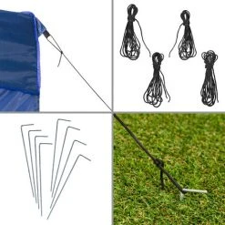 TECTAKE Tonnelle De Jardin Terrasse Pliante Autoportée Réglable 3 X 3 M Structure En Aluminium à 4 Parois Bleu + Sac De Transport - Bleu -Pergola Soldes 66852133 5