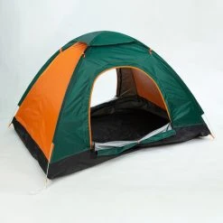 TANCYCO Tente De Camping Pliante Pour 2 Personnes Avec Sac De Transport Installation Facile Pour Les Week-ends En Plein Air (2 Portes, Orange) -Pergola Soldes 66879134 2