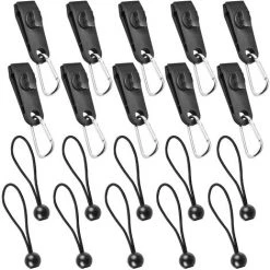 TANCYCO 20 Pcs Tarp Auvent Pince Clips Tente Snaps Attaches Camping Tente Serrer Serrure Grip Pince Avec Mousquetons Et Cordon élastique Pour Camping En Plein Air Agriculture Jardin -Pergola Soldes 66879153 4