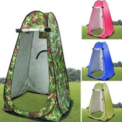 TANCYCO Tente Pop Up Vestiaire Tente Pliante Instantanée Avec Sac De Transport Extérieur Confidentialité Douche Bain Montage Dressing Pour Plage Camping (1 Personne, Multicolore)
