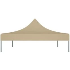 LES TENDANCES Toit De Tente De Réception 4x3 M Beige 270 G/m² -Pergola Soldes 66897830 4
