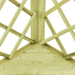 LES TENDANCES Pergola D'angle Avec Siège 130x130x197 Cm Pin Imprégné -Pergola Soldes 66897960 4