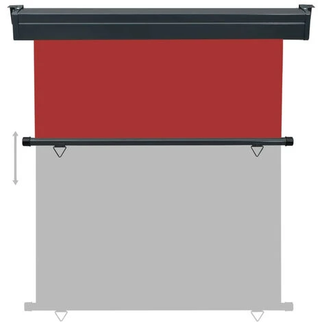 LES TENDANCES Auvent Latéral De Balcon 170x250 Cm Rouge 7 LES TENDANCES Auvent Latéral De Balcon 170x250 Cm Rouge – Image 5