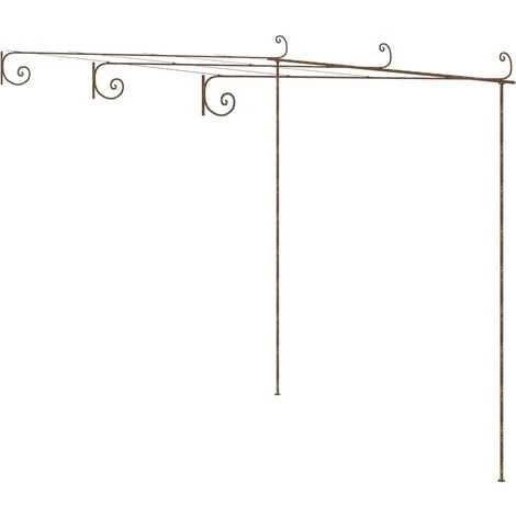 LES TENDANCES Pergola De Jardin Marron Antique 3x3x2,5 M Fer 4 LES TENDANCES Pergola De Jardin Marron Antique 3x3x2,5 M Fer – Image 2