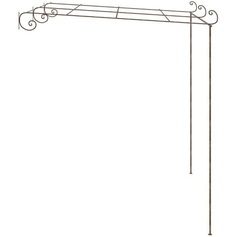 LES TENDANCES Pergola De Jardin Marron Antique 3x3x2,5 M Fer 5 LES TENDANCES Pergola De Jardin Marron Antique 3x3x2,5 M Fer – Image 3