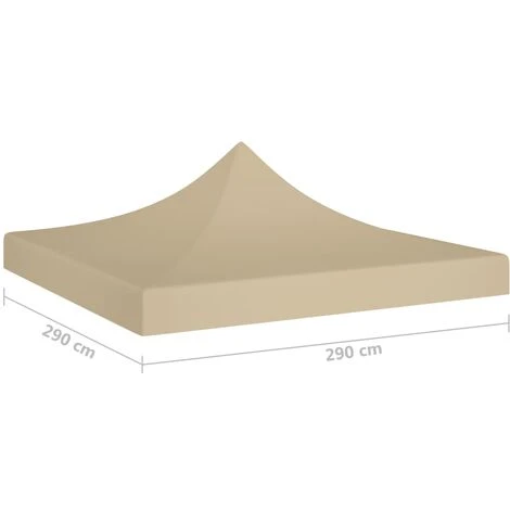 LES TENDANCES Toit De Tente De Réception 3x3 M Beige 270 G/m² 7 LES TENDANCES Toit De Tente De Réception 3x3 M Beige 270 G/m² – Image 5