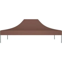 LES TENDANCES Toit De Tente De Réception 4,5x3 M Marron 270 G/m² -Pergola Soldes 66924397 3