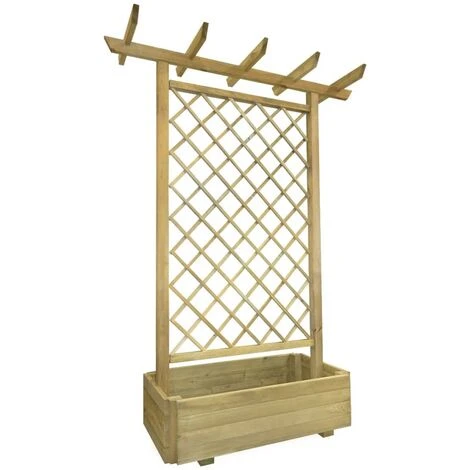 LES TENDANCES Jardinière Pergola 162 X 56 X 204 Cm Bois 3 LES TENDANCES Jardinière Pergola 162 X 56 X 204 Cm Bois