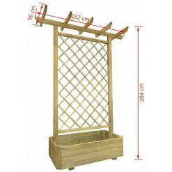 LES TENDANCES Jardinière Pergola 162 X 56 X 204 Cm Bois 7 LES TENDANCES Jardinière Pergola 162 X 56 X 204 Cm Bois -Pergola Soldes 66924438 3