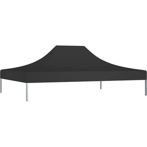 LES TENDANCES Toit De Tente De Réception 4x3 M Noir 270 G/m² 4 LES TENDANCES Toit De Tente De Réception 4x3 M Noir 270 G/m² – Image 2