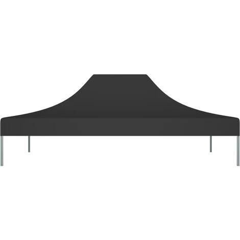 LES TENDANCES Toit De Tente De Réception 4x3 M Noir 270 G/m² 5 LES TENDANCES Toit De Tente De Réception 4x3 M Noir 270 G/m² – Image 3