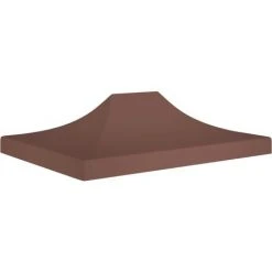 LES TENDANCES Toit De Tente De Réception 4x3 M Marron 270 G/m²