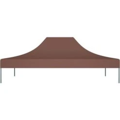 LES TENDANCES Toit De Tente De Réception 4x3 M Marron 270 G/m² -Pergola Soldes 66924940 3