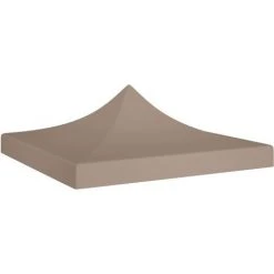 LES TENDANCES Toit De Tente De Réception 2x2 M Taupe 270 G/m²