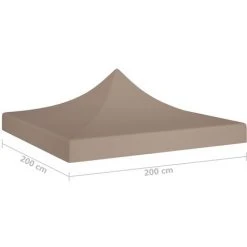 LES TENDANCES Toit De Tente De Réception 2x2 M Taupe 270 G/m² 11 LES TENDANCES Toit De Tente De Réception 2x2 M Taupe 270 G/m² -Pergola Soldes 66926784 5