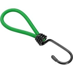 AOUGO Cordon élastique Avec Crochet - Accessoire De Tente De Fixation De Corde De Bâche En Caoutchouc, S'applique à L'extérieur/au Camping/à La Randonnée (6" De Longueur, Vert)
