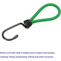 AOUGO Cordon élastique Avec Crochet - Accessoire De Tente De Fixation De Corde De Bâche En Caoutchouc, S'applique à L'extérieur/au Camping/à La Randonnée (6" De Longueur, Vert) -Pergola Soldes 66974668 4