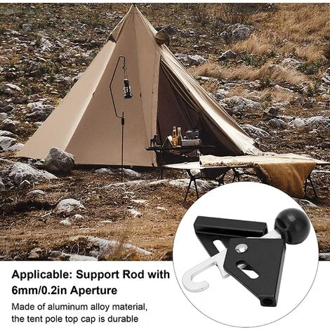 AOUGO Ensemble De Capuchon Supérieur De Poteau De Tente, Capuchon Supérieur De Tige D'auvent Support De Tente Simple Dé à Coudre Anti-crevaison Capuchon De Pointes De Poteau De Tente Pour Tente 5 AOUGO Ensemble De Capuchon Supérieur De Poteau De Tente, Capuchon Supérieur De Tige D'auvent Support De Tente Simple Dé à Coudre Anti-crevaison Capuchon De Pointes De Poteau De Tente Pour Tente – Image 3