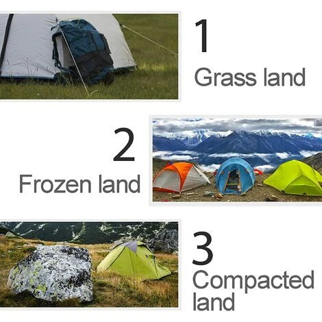 Paquet De 12 Piquets De Tente-tente Extérieure Ciel Rideau Clou Au Sol En Alliage D'aluminium Camping Camping Clou De Tente Audacieux à Trois Tranchants Avec Corde 18cm - Bleu GDRHVFD 6 Paquet De 12 Piquets De Tente-tente Extérieure Ciel Rideau Clou Au Sol En Alliage D'aluminium Camping Camping Clou De Tente Audacieux à Trois Tranchants Avec Corde 18cm - Bleu GDRHVFD – Image 4