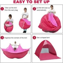 OCXIN Coquille De Plage, Tente De Plage Portable Extra Légère, Abri Solaire Pour 2-3 Personnes, Y Compris Sac De Transport Et Piquets De Tente, Protection UV, Tente De Plage Pour La Famille, La Plage, Le Jardin, Le Camping 11 OCXIN Coquille De Plage, Tente De Plage Portable Extra Légère, Abri Solaire Pour 2-3 Personnes, Y Compris Sac De Transport Et Piquets De Tente, Protection UV, Tente De Plage Pour La Famille, La Plage, Le Jardin, Le Camping -Pergola Soldes 66998432 5