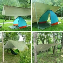 OCXIN Bâche, Bâche Pour Hamac, Bâche Imperméable 3m X 3m Avec Oeillets + 6 Piquets De Sol + 6 Cordes, Protection Pluie Protection Solaire Sous-couche Tente Hamac Pour Camping Extérieur 11 OCXIN Bâche, Bâche Pour Hamac, Bâche Imperméable 3m X 3m Avec Oeillets + 6 Piquets De Sol + 6 Cordes, Protection Pluie Protection Solaire Sous-couche Tente Hamac Pour Camping Extérieur -Pergola Soldes 66998437 5