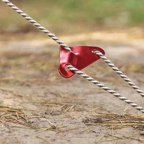 LADACèE 20 Pieces Tendeur De Corde Ajusteur De Corde Rope Triange Tightener Tendeur De Tente 3 Trous Pour Externe Camping Tente Bâche, Rouge 5 LADACèE 20 Pieces Tendeur De Corde Ajusteur De Corde Rope Triange Tightener Tendeur De Tente 3 Trous Pour Externe Camping Tente Bâche, Rouge – Image 3