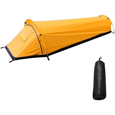 TANCYCO Tente De Randonnée Camping En Plein Air Sac De Couchage Tente Légère Pour Une Personne (jaune) 3 TANCYCO Tente De Randonnée Camping En Plein Air Sac De Couchage Tente Légère Pour Une Personne (jaune)