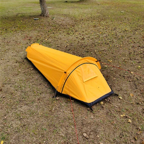 TANCYCO Tente De Randonnée Camping En Plein Air Sac De Couchage Tente Légère Pour Une Personne (jaune) 5 TANCYCO Tente De Randonnée Camping En Plein Air Sac De Couchage Tente Légère Pour Une Personne (jaune) – Image 3