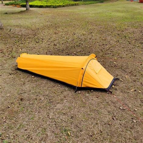 TANCYCO Tente De Randonnée Camping En Plein Air Sac De Couchage Tente Légère Pour Une Personne (jaune) 6 TANCYCO Tente De Randonnée Camping En Plein Air Sac De Couchage Tente Légère Pour Une Personne (jaune) – Image 4