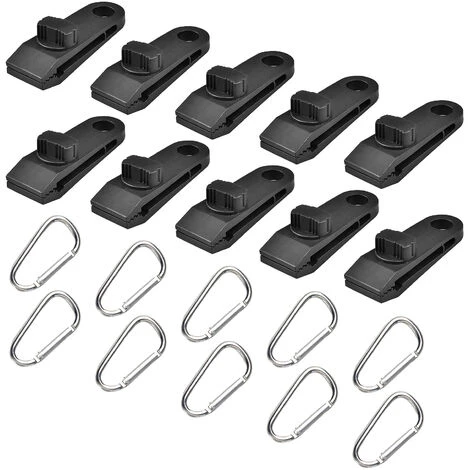 TANCYCO 20 Pcs Tarp Auvent Pince Clips Tente Snaps Attaches Camping Tente Serrer Verrouillage Pince Pince Avec Mousquetons Pour Camping En Plein Air Agriculture Jardin 5 TANCYCO 20 Pcs Tarp Auvent Pince Clips Tente Snaps Attaches Camping Tente Serrer Verrouillage Pince Pince Avec Mousquetons Pour Camping En Plein Air Agriculture Jardin – Image 3
